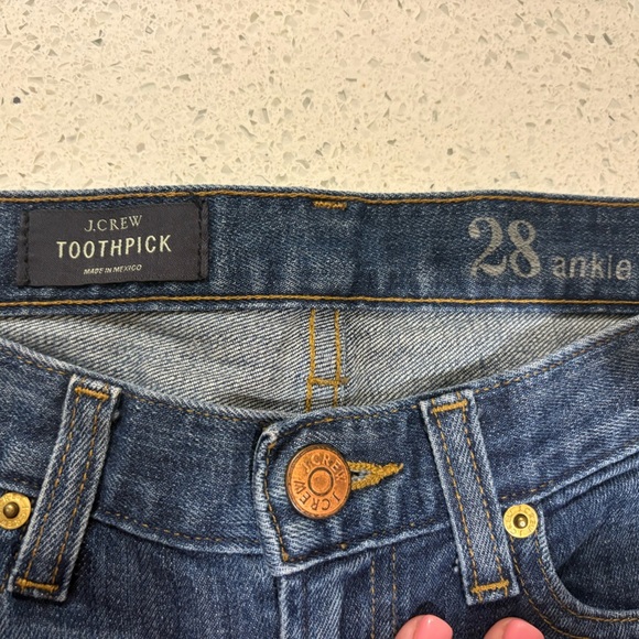 J. Crew Toothpick Ankle Jeans, 28 Ankle - Picture 3 of 3